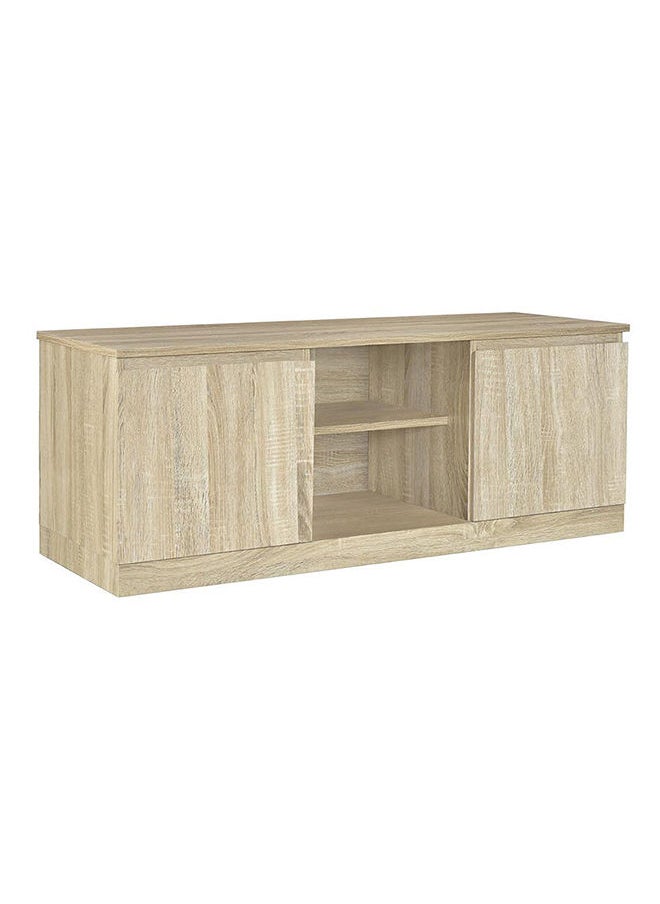 DANUBE HOME V2 Cenon TV Cabinet For Up To 50 Inches TV Entertainment Modern Design Wall Unit Furniture Wooden TV Stand For Living Room, Bedroom Made in Malaysia TV Unit Rack L130XW45XH50 cm - - Natural Oak  - Image 2