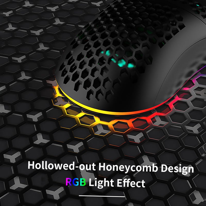 AJ390 إصبع ألعاب سلكي USB بـ 7 مفاتيح ووضوح دقيق قابل للتعديل وتصميم إرجوني وتصميم مصفرح مجوف أبيض - Image 4