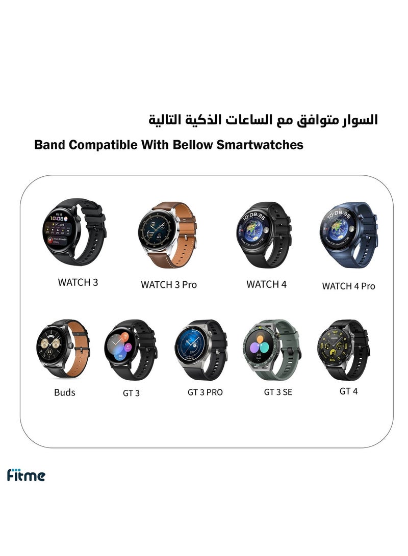 فيت مي سوار تبديل نسيج النايلون لساعة هواوي واتش 4 / واتش 4 برو / واتش 3 / واتش 3 برو/  واتش بودز - (22 مم - Image 5