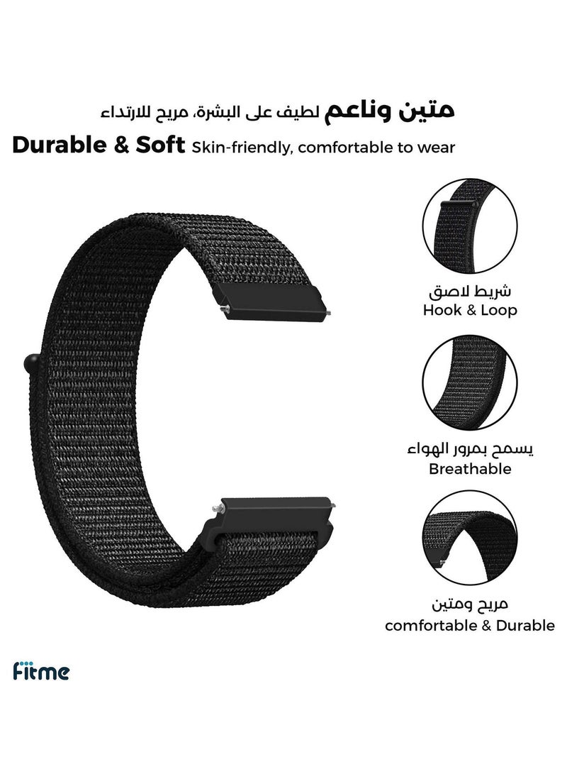 فيت مي سوار تبديل نسيج النايلون لساعة هواوي واتش 4 / واتش 4 برو / واتش 3 / واتش 3 برو/  واتش بودز - (22 مم - Image 3