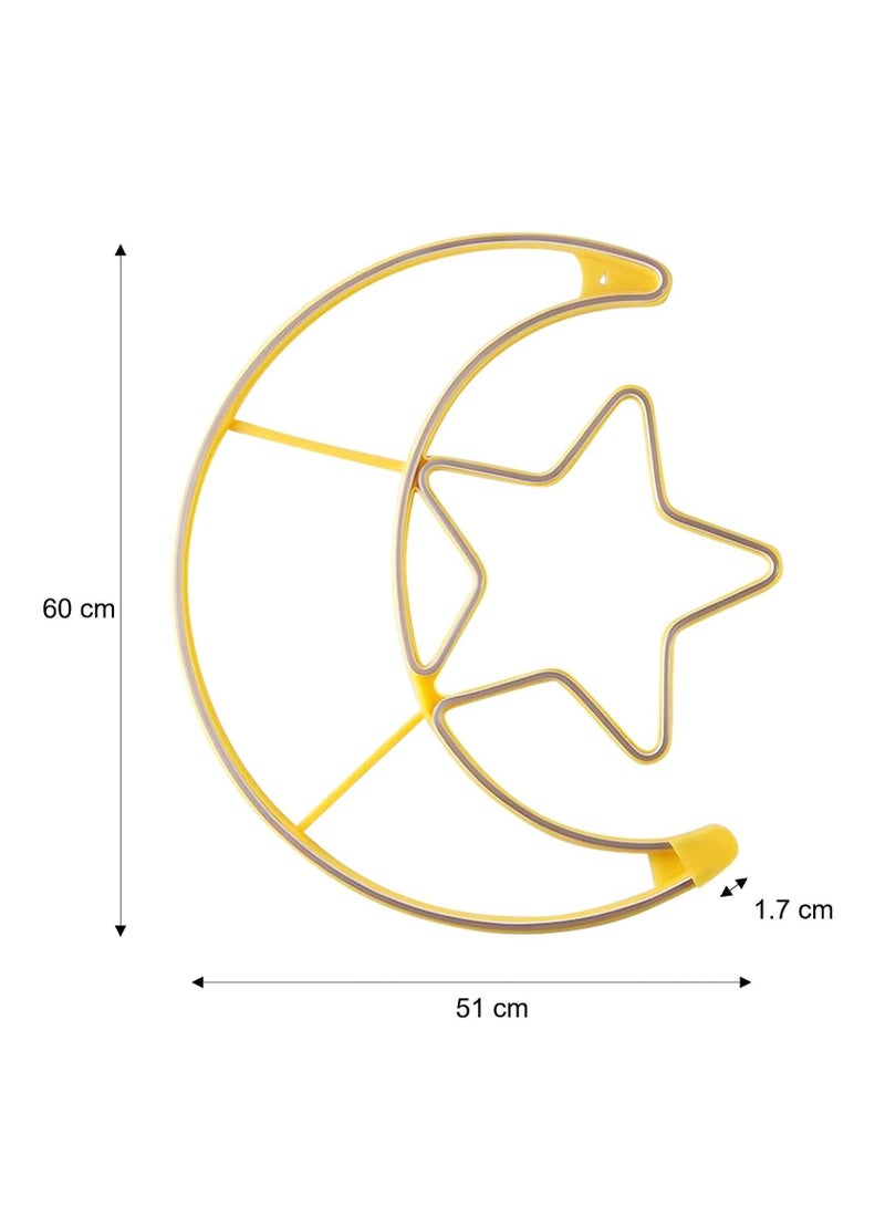 هلالفل مصباح الاضاءة بشكل هلال ونجمه حجم كبير - Image 4