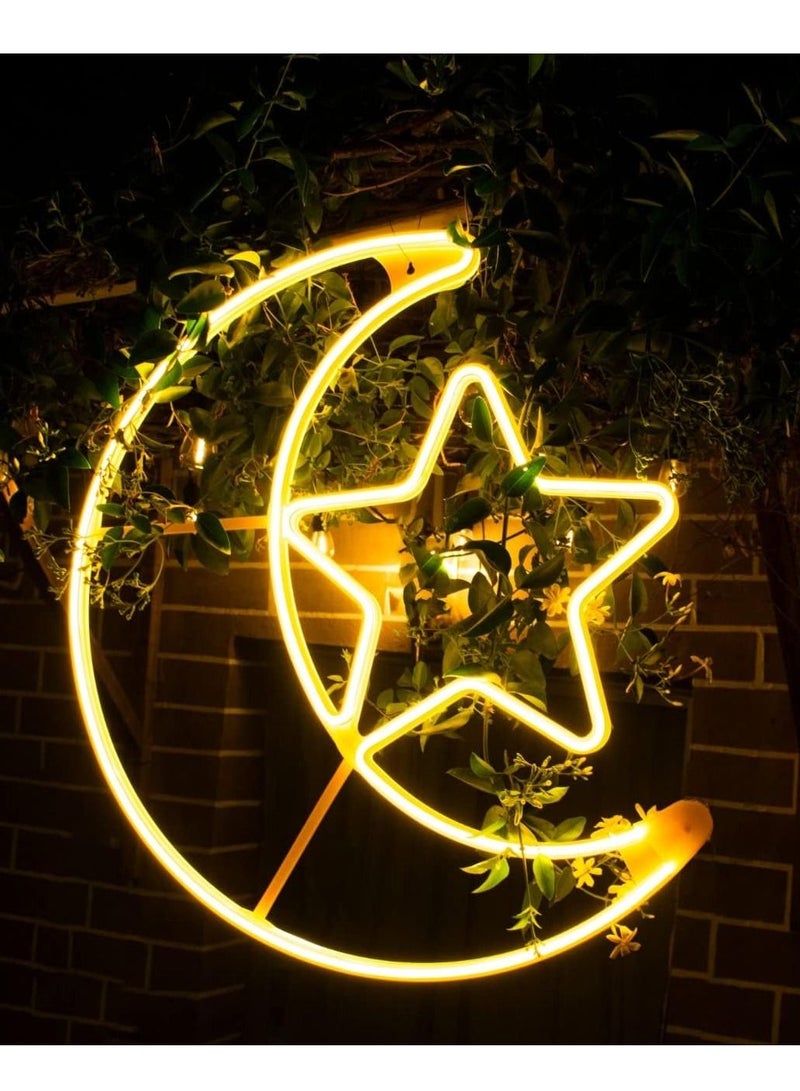 هلالفل مصباح الاضاءة بشكل هلال ونجمه حجم كبير - Image 2