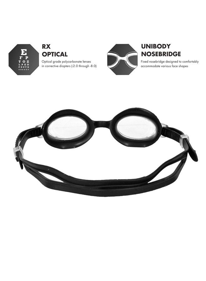 TYR Big Swimple Optical Swim Goggles 5.5 (Clear;Black) - Image 4