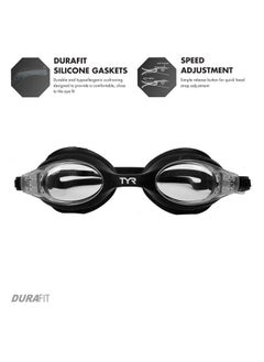 TYR Big Swimple Optical Swim Goggles 5.5 (Clear;Black)  - Image 3