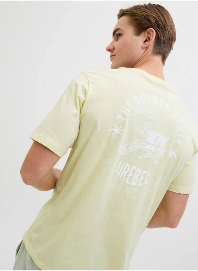 JJ Rebel by Jack & Jones JJ REBEL Graphic Print Round Neck T-Shirt