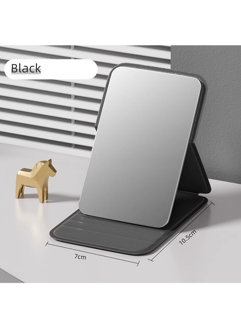 NAME Pocket Mirror, Portable Folding Compact Makeup Mirror for Quick Touch-ups on the Go (Black) - Image 1