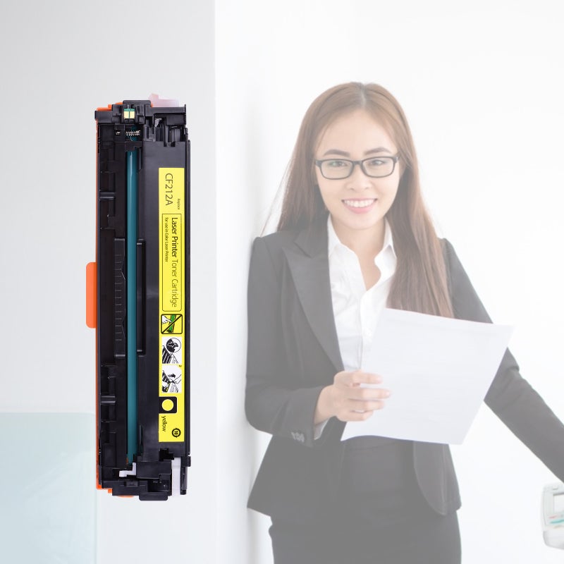 حاوية حبر احترافية متوافقة لاستبدال حاوية حبر الطابعة متوافقة مع HP Laserjet pro 200/M251/M267 (لون أصفر، عبوة واحدة) - Image 5