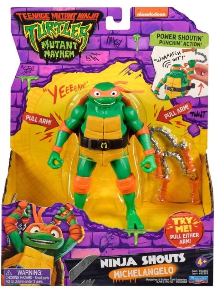 Teenage Mutant Ninja Turtles: Mutant Mayhem 5.5” Michelangelo Deluxe Ninja Shouts Figure