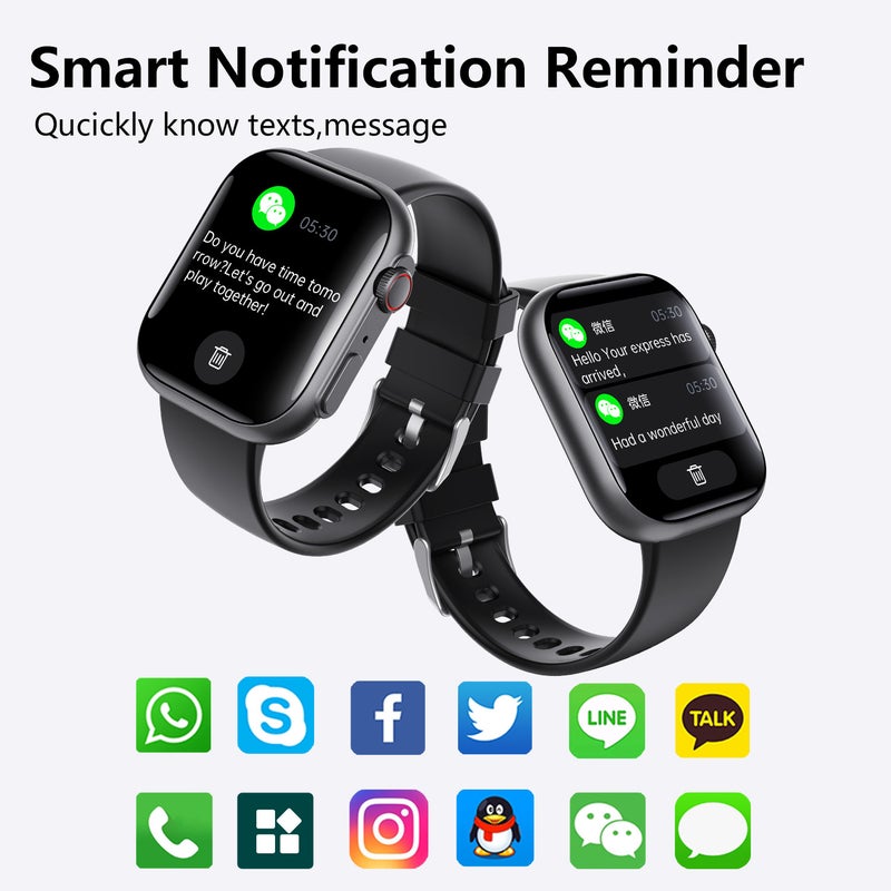 2024 New F59 Smart Watch for Men Women(Answer/Make Call), Bluetooth Fitness Tracker with Heart Rate, Blood Oxygen Monitor, Sleep Monitor, IP67 Waterproof 2.1'' HD Pixel watch Per iOS & Android Phone - Image 4