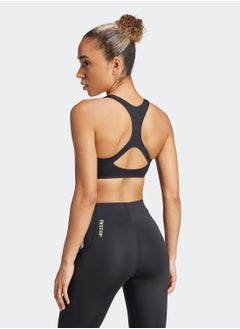 Adidas Power React Train Medium Support 3 Stripe Bra  - Image 2