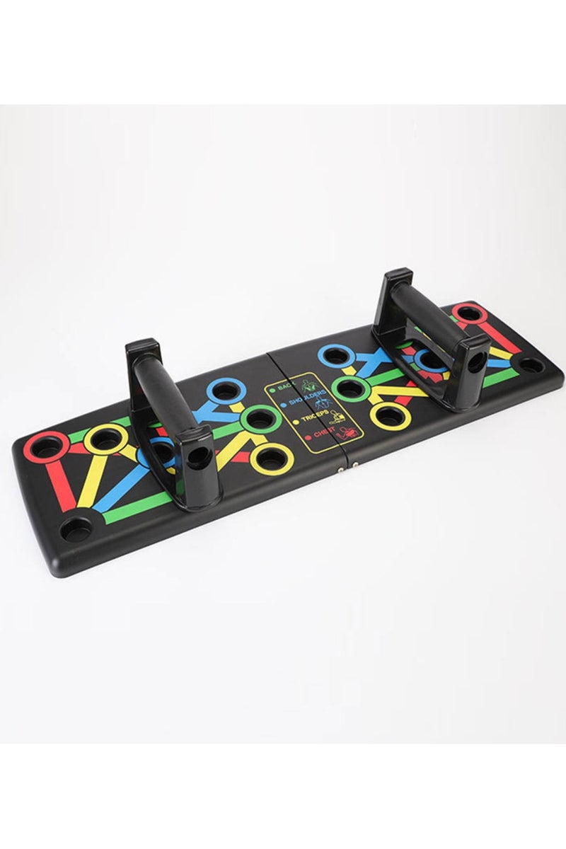 دينكس لوحة دفع للرجال والنساء، لوحة ضغط قابلة للطي متعددة الوظائف، مقبض دفع عضلي مكس، معدات تدريب القوة والتمارين في المنزل | صالة رياضية محمولة للصدر والبطن - Image 1