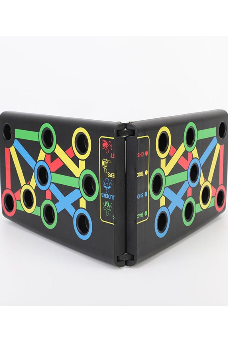 دينكس لوحة دفع للرجال والنساء، لوحة ضغط قابلة للطي متعددة الوظائف، مقبض دفع عضلي مكس، معدات تدريب القوة والتمارين في المنزل | صالة رياضية محمولة للصدر والبطن - Image 4