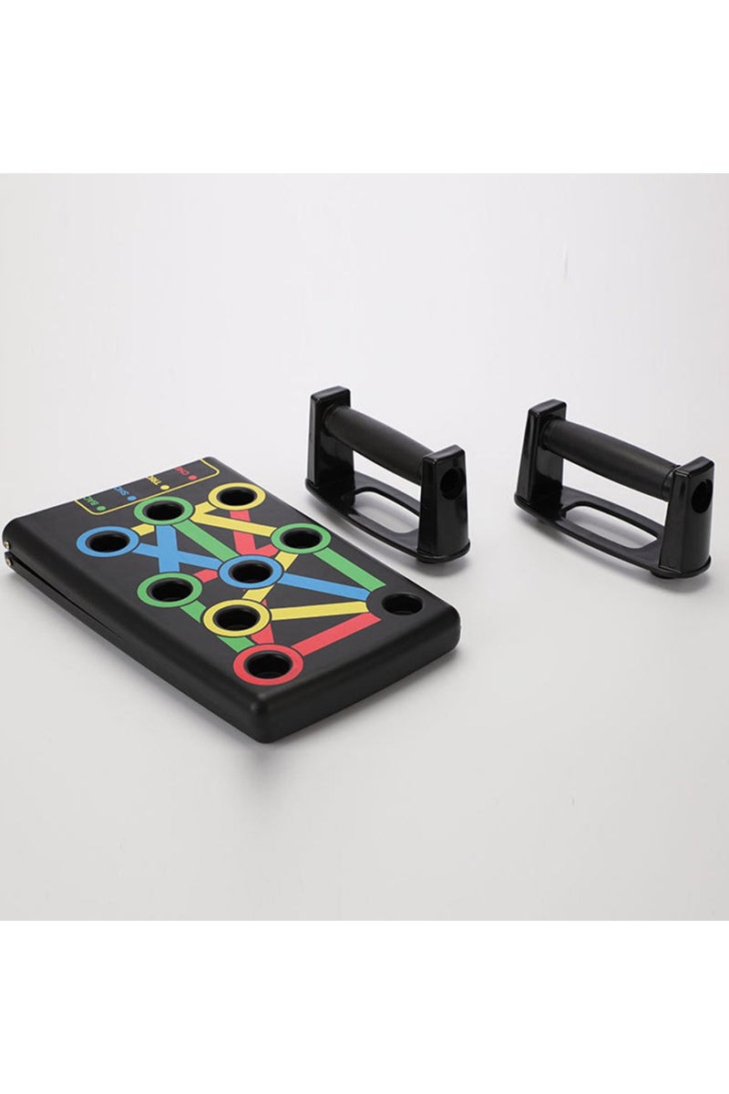 دينكس لوحة دفع للرجال والنساء، لوحة ضغط قابلة للطي متعددة الوظائف، مقبض دفع عضلي مكس، معدات تدريب القوة والتمارين في المنزل | صالة رياضية محمولة للصدر والبطن - Image 3