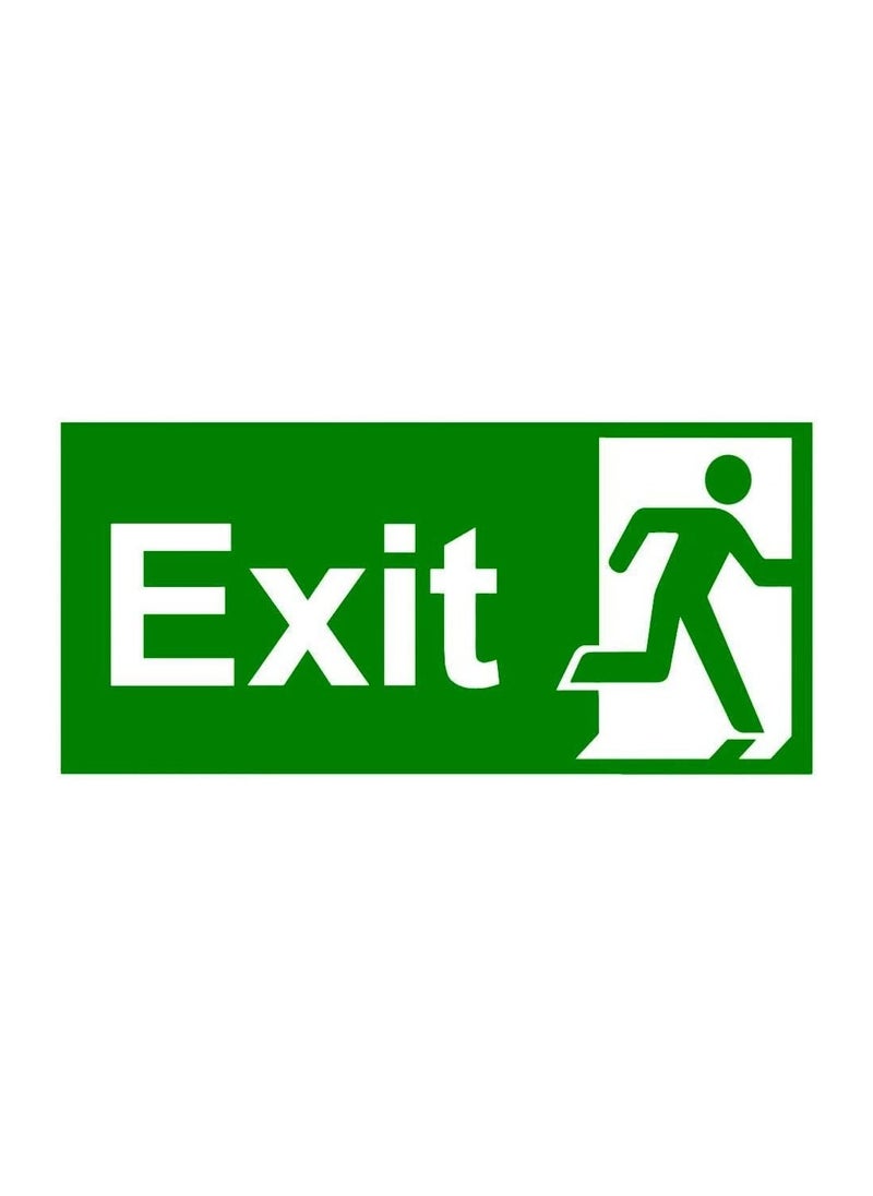 Generic Directional sign Exit sign with right arrow Green exit door sticker sign Adhesive sticker for emergency exits for companies and institutions Manufactured by Up to Date Egypt  - Image 1