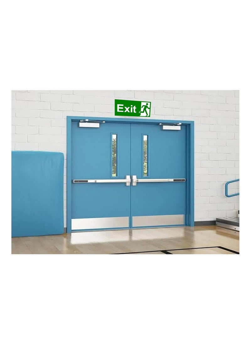 Generic Directional sign Exit sign with right arrow Green exit door sticker sign Adhesive sticker for emergency exits for companies and institutions Manufactured by Up to Date Egypt  - Image 3