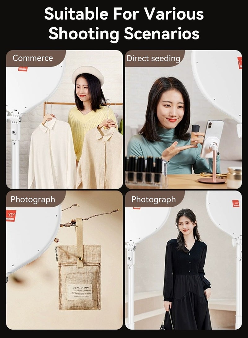 LEOKOR 10.2" Ring Light,Ring Light for Desk Video Recording,Desktop Laptop Light Ring Video Conference Zoom Lighting,for Computer,Live Streaming,Video Call,Podcast White - Image 4