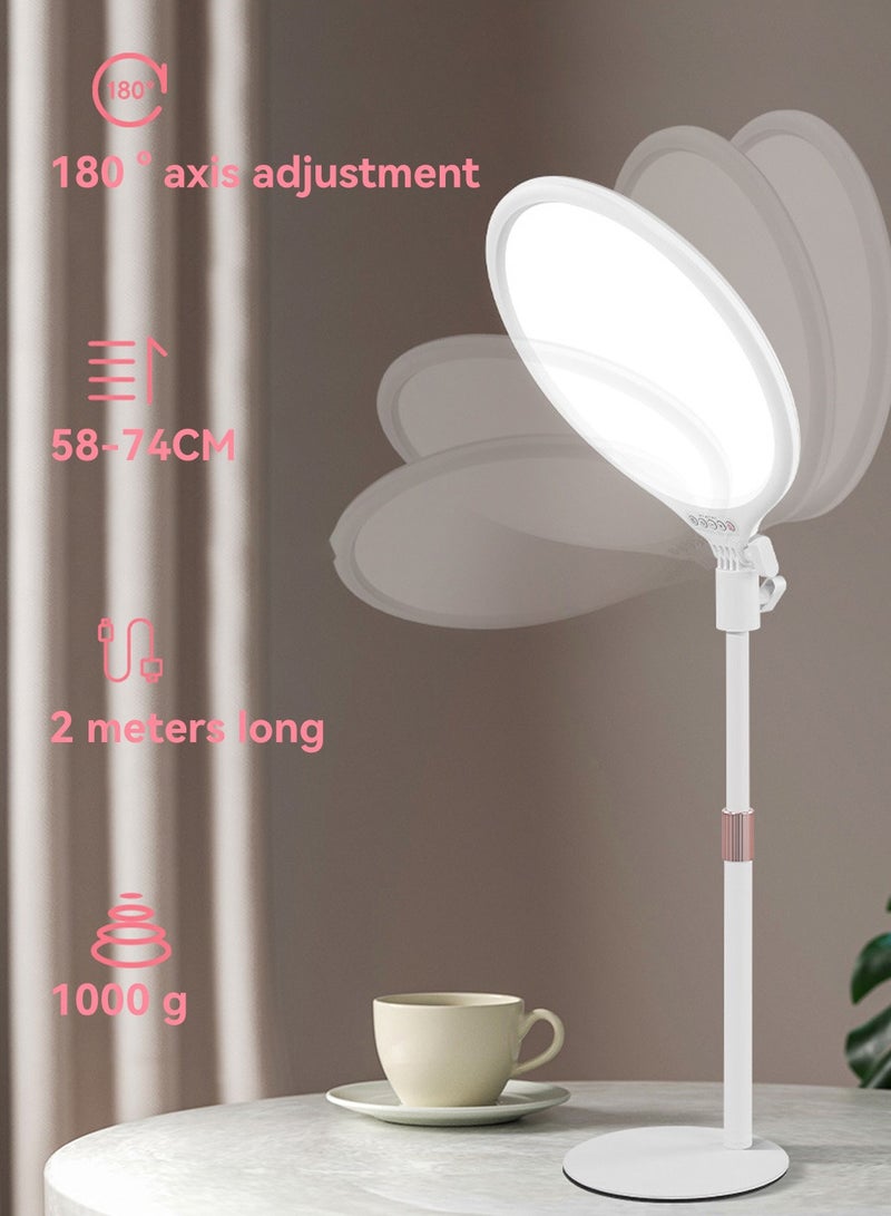 LEOKOR 10.2" Ring Light,Ring Light for Desk Video Recording,Desktop Laptop Light Ring Video Conference Zoom Lighting,for Computer,Live Streaming,Video Call,Podcast White - Image 5