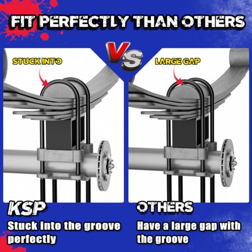 KSP PERFORMANCE مجموعة رفع خلفية KSP 2" لفورد F250 F350، كتلة رفع خلفية 2 بوصة لفورد F250 F350 سوبر ديوتي 2011+، 2 قطعة كتلة رفع مع 4 قطع من مسامير U طويلة للينابيع المربعة لفورد بيك أب 2WD 2X2 4WD 4X4 - Image 3