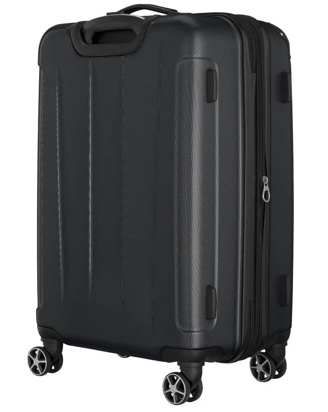 Wenger Black Protector Medium 67 Cm Hardside 4-Double Wheeled Expandable Check-In Luggage Trolley - Black  | Best Price UAE