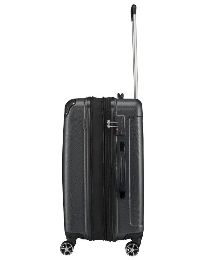 Wenger Black Protector Medium 67 Cm Hardside 4-Double Wheeled Expandable Check-In Luggage Trolley - Black  | Best Price UAE