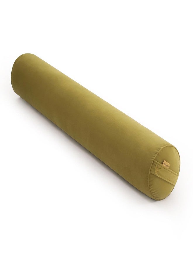 Ailuteie Long Round Body Pillow for Adults - Bolster Pillow for Bed, Cervical Roll Pillow, Firm Support for Sleeping,47.24 x 7.87 Inches,Golden Yellow - Image 1