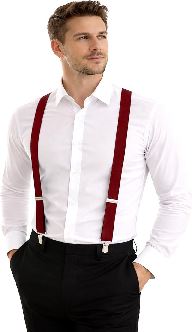 DIBI Suspenders for Men - Adjustable Y Back Mens Suspenders with 3 Heavy Duty Strong Clips - Image 1
