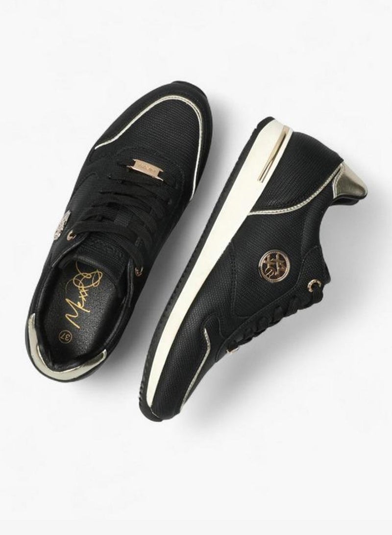 مكس حذاء رياضي برباط مزين بالدانتيل ولمسة معدنية - Image 5