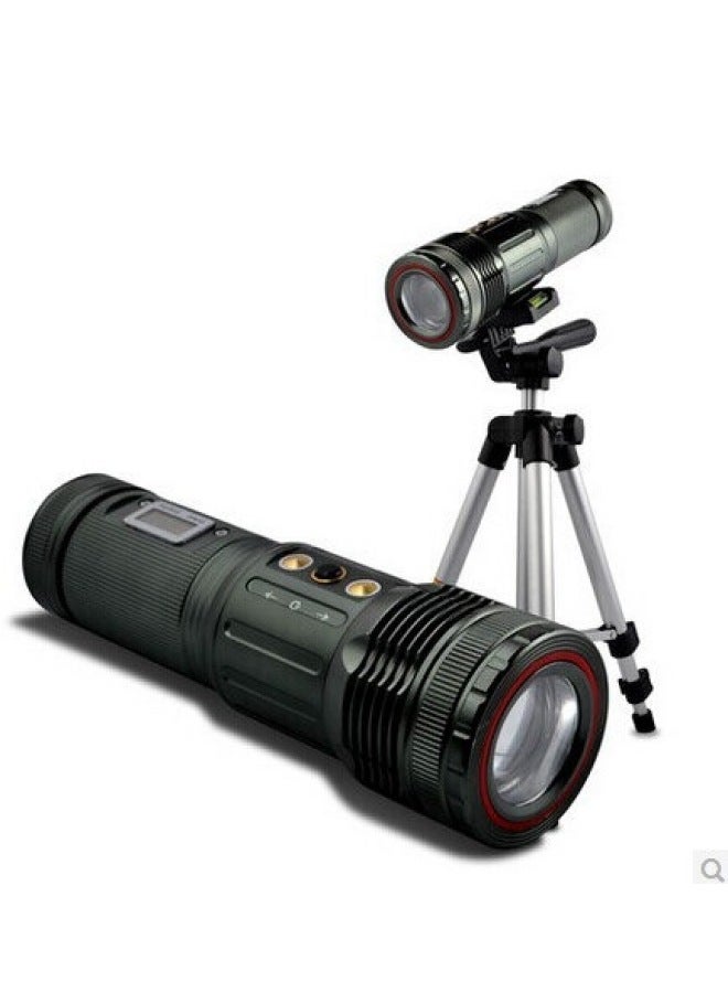 Full-automatic Fishing Lamp Night Fishing Lamp 10W Blue Light Strong Light Blue Yellow White Three Light Source Touch Telescopic Zoom