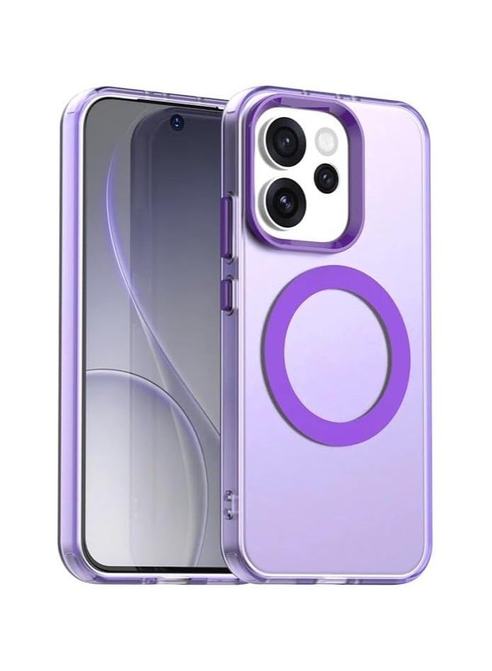Matte Clear Case for OPPO Reno 15 Pro 5G Compatible with Mag-Safe Shockproof Protection Yellowing Resistant Magnetic Classic Hybrid Case