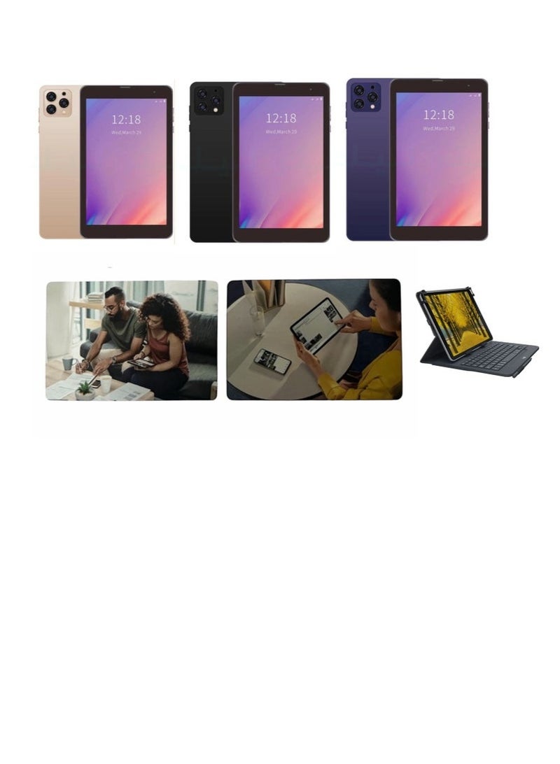 AirTab تابلت أندرويد 13 الذكي A16 PRO MAX بحجم 10.1 بوصة مع 16 جيجابايت RAM و 1 تيرابايت تخزين – شريحة مزدوجة 4G LTE + واي فاي، معالج رباعي النواة، يشمل لوحة مفاتيح لاسلكية، قلم لمسي، وحافظة – تابلت ذهبي للعمل، الدراسة، والترفيه - Image 4