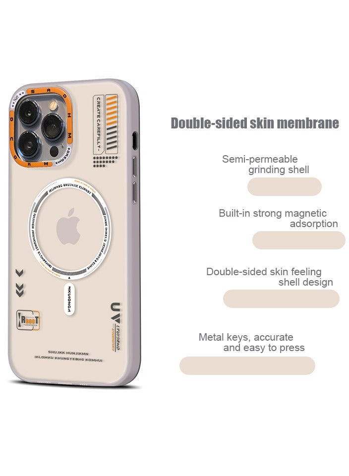 Color Fans Magnetic Case for iPhone 12 Pro Max Compatible with MagSafe Slim Protective Translucent Matte Phone Cover Matte White  - Image 2