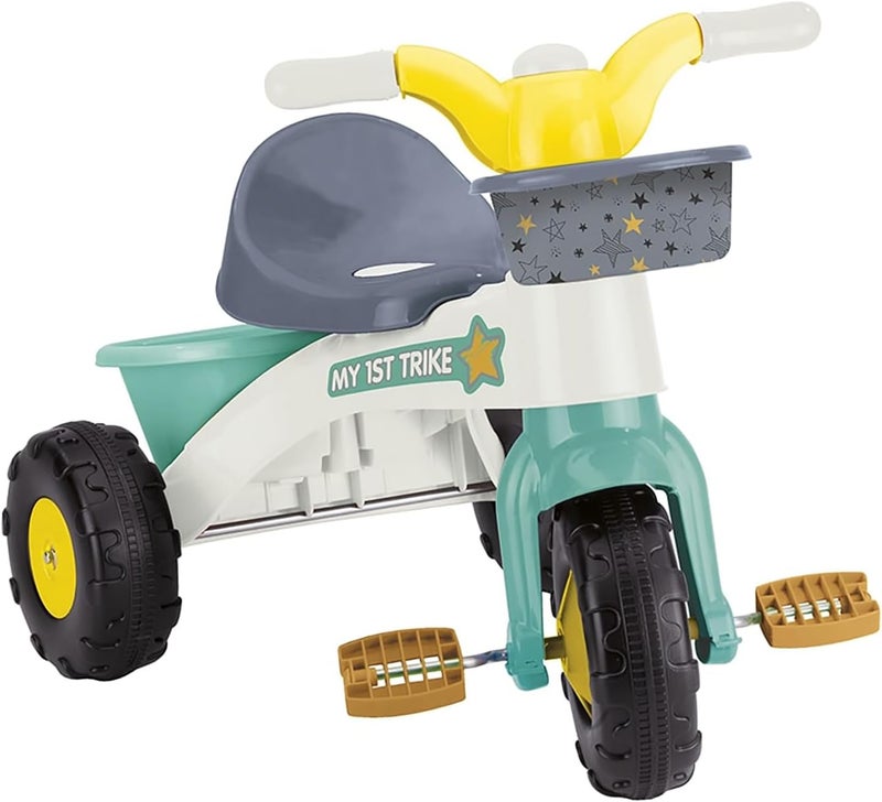Dolu My First Trike Children's Bike, White and Green, Ideal for Children from 24 Months, Toys to Ride on Toys, Front and Rear Baskets, Easy Assembly, Horn Included - Image 5
