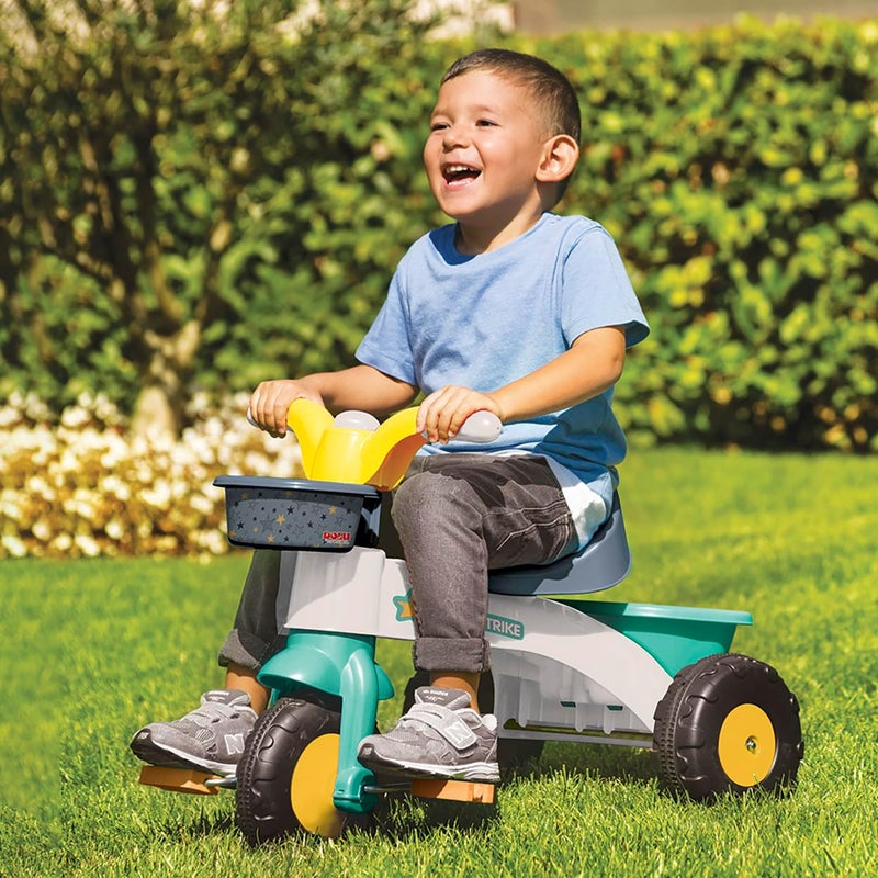 Dolu My First Trike Children's Bike, White and Green, Ideal for Children from 24 Months, Toys to Ride on Toys, Front and Rear Baskets, Easy Assembly, Horn Included - Image 3
