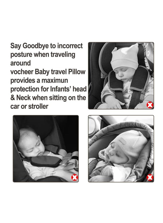 الدليبن وسادة سفر للأطفال للرأس والرقبة، وسادة دعم مطورة للأطفال، وسادة سفر ناعمة من القطن البولي بروبيلين، وسائد رقبة للأطفال لمقعد السيارة وعربة الأطفال أثناء السفر، للأطفال حديثي الولادة من عمر 0 إلى سنة، لعربة الأطفال ومقعد السيارة والسفر (أرنب) - Image 5