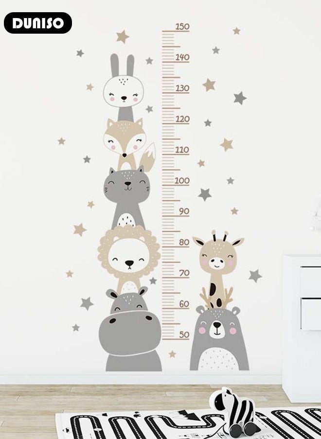 DUNISO Children's Height Wall Chart,Cartoon Bedroom Wall Decoration, Height Chart Stickers,Height Measurement Stickers for Baby Bedroom, Toddler Playroom, Kindergarten Wall Decorations - Image 5