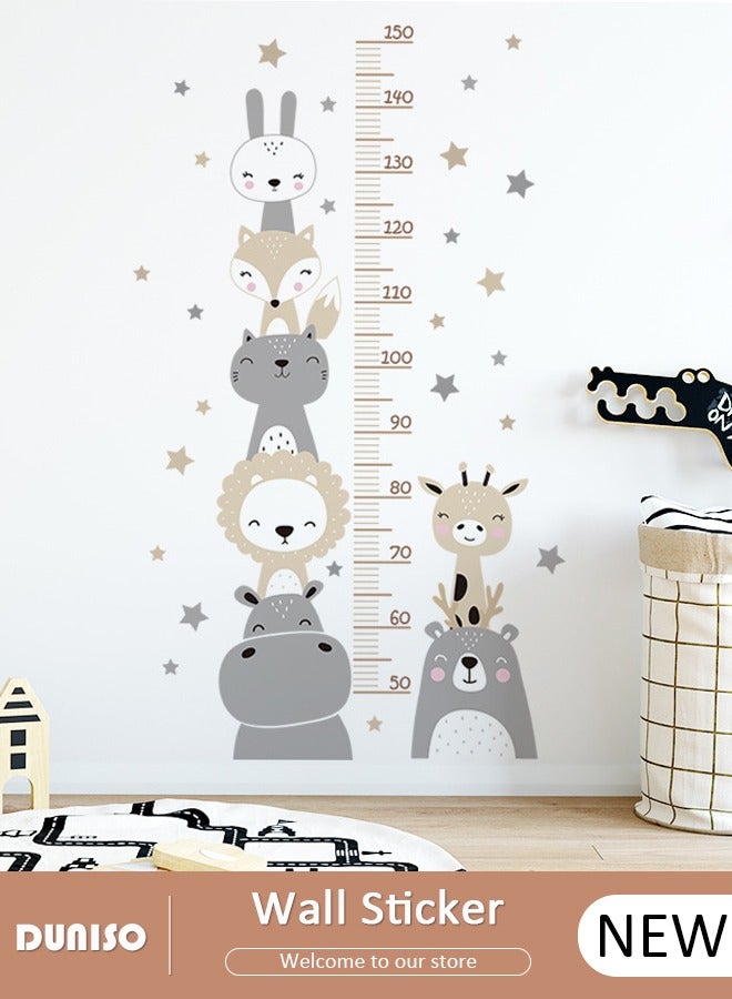 DUNISO Children's Height Wall Chart,Cartoon Bedroom Wall Decoration, Height Chart Stickers,Height Measurement Stickers for Baby Bedroom, Toddler Playroom, Kindergarten Wall Decorations - Image 1