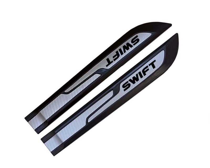 Auto E-Shopping Car Door Side Beading Moulding Silver Black Colour Compatible for Maruti Swift All Models Set of 4 Pieces | Plastic - Image 3