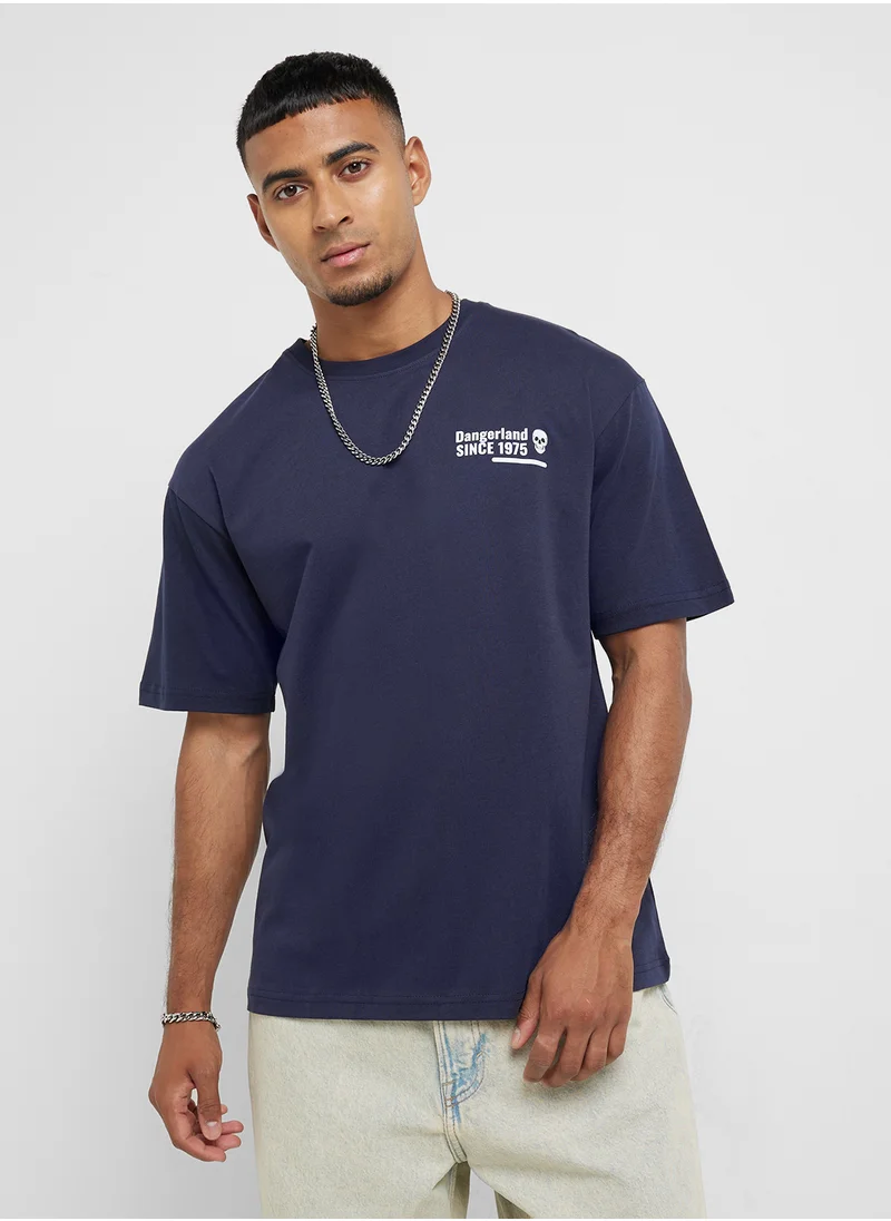 سفنتي فايف Oversized Graphic T-Shirt
