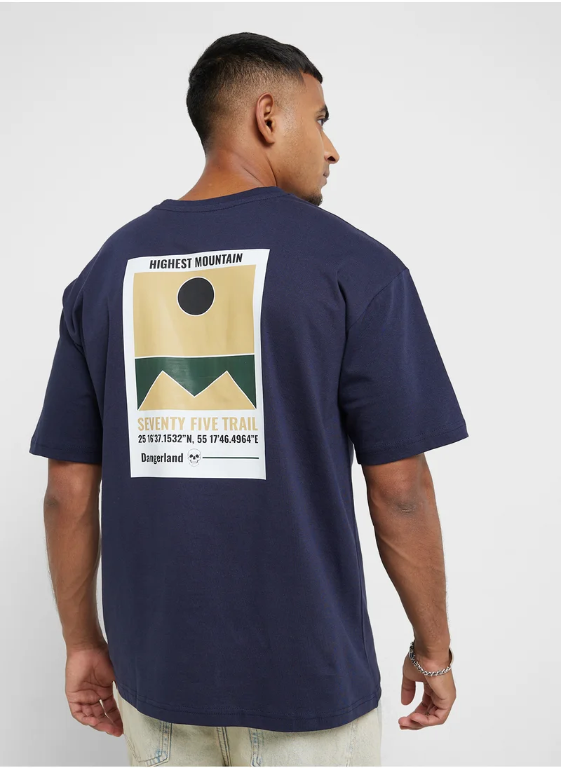 سفنتي فايف Oversized Graphic T-Shirt