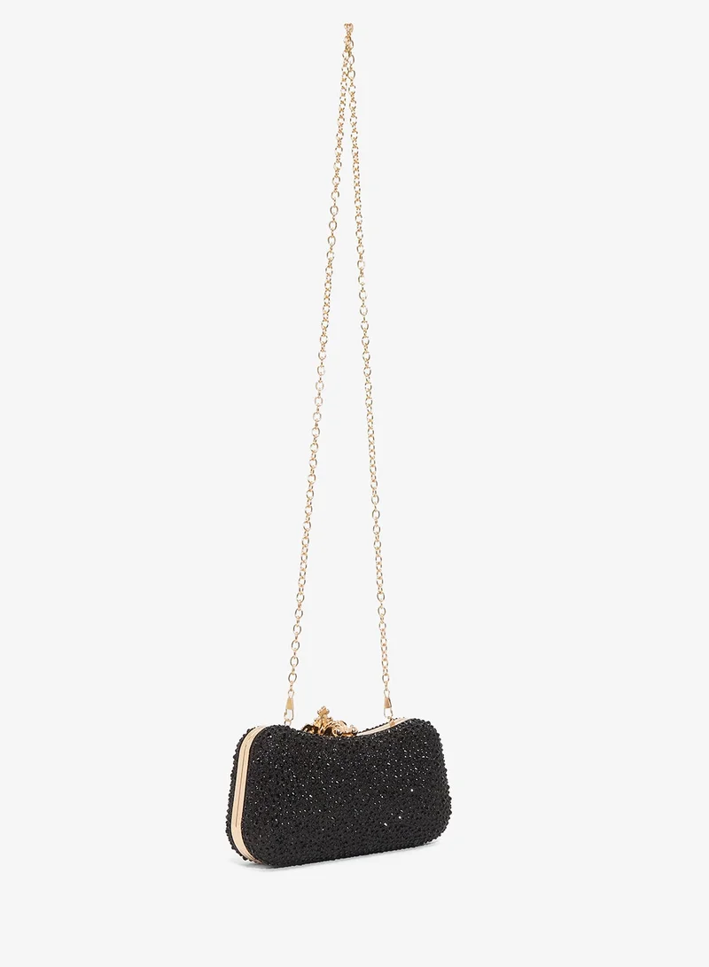 Khizana Black Black Detailed Diamonte Embellished Bag for Women | Best Price UAE