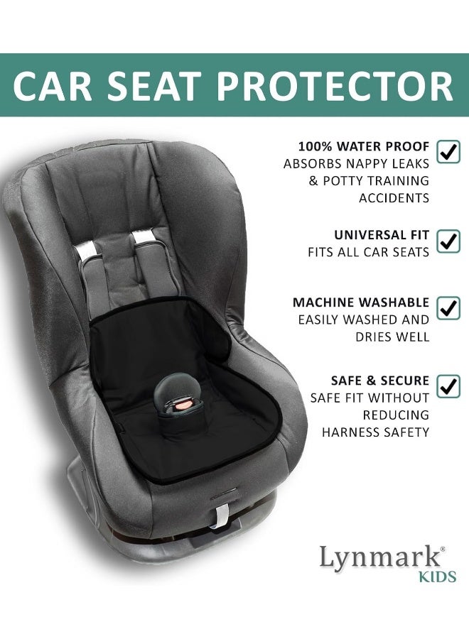 Lynmark Car Seat Protector for Potty Training | Travel potty Cover from Spillages, Nappy Leaks & Toilet training| Piddle Pad fits all carseat & buggy, age: 6m-4 years old |Keeps seat Clean & dry! Black - Image 2
