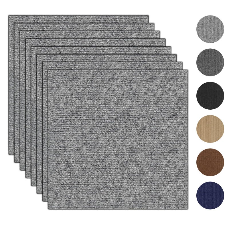 10Pcs Carpet Tiles Peel and Stick 12x 12 NonSlip Self Adhesive Squares Carpet Floor Tile Reusable Waterproof Carpet for Living Room Bedroom