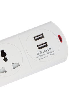 Olsenmark Olsenmark 2 Way Universal Power Extension Socket With 2 USB 2.1A, 3M Cable 13A  - Image 4