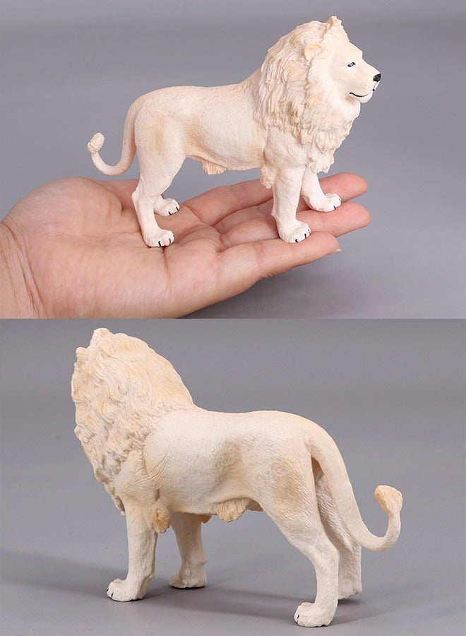 Children'S Animal Toy Lion Animal Statue, Realistic Animal Figurines, Wild New White Lion, Animal Growth Cycle Biological Model, Children'S Puzzle Toy, Learning Gifts  - Image 3