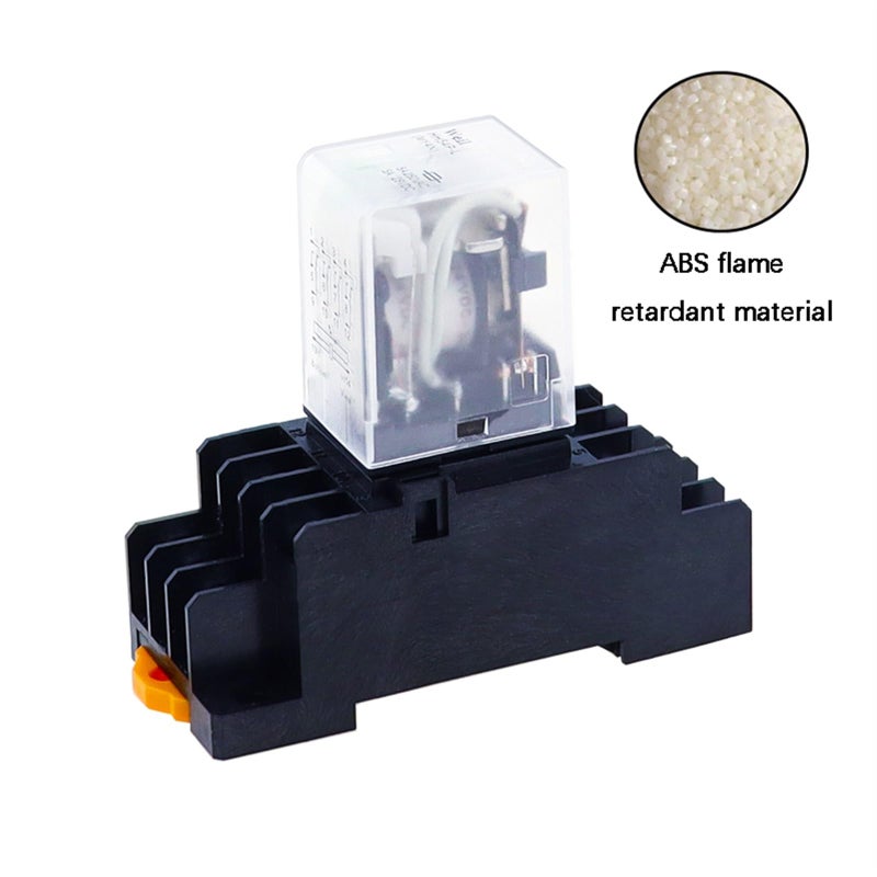 MY4NJ HH54PL مرحل الطاقة 4NO 4NC 14 دبوس قاعدة سكة DIN ملف AC DC 12V إلى 380V مؤشر LED أخضر - Image 4
