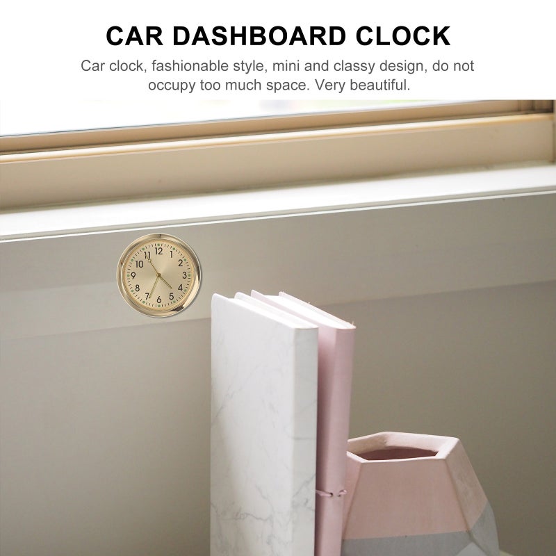 2pcs Car Dashboard Mini Clock Automotive Ornaments Car Dashboard Decor Mini Clock - Image 3