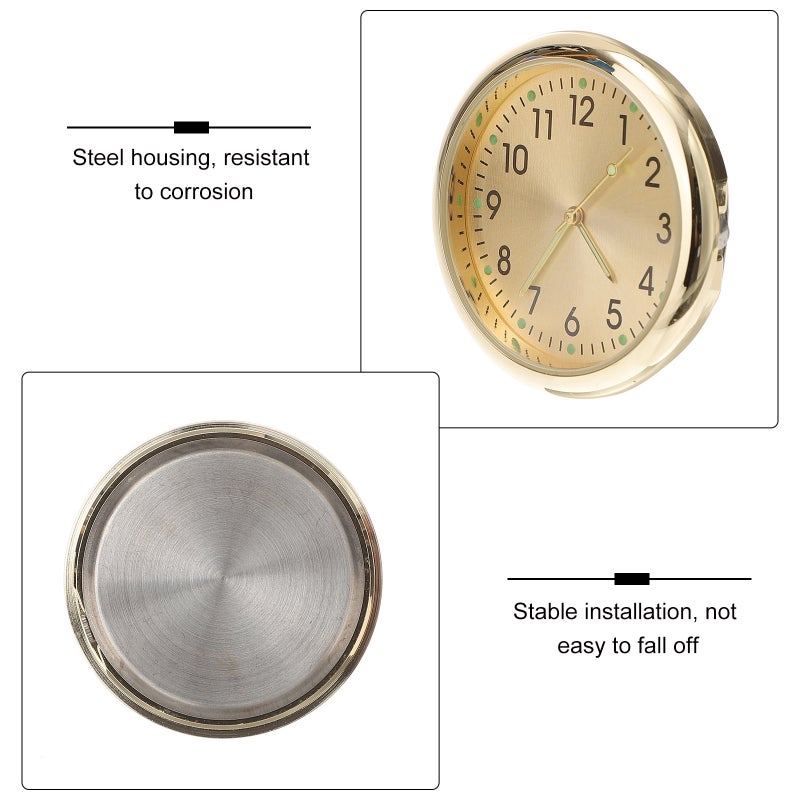 2pcs Car Dashboard Mini Clock Automotive Ornaments Car Dashboard Decor Mini Clock - Image 5