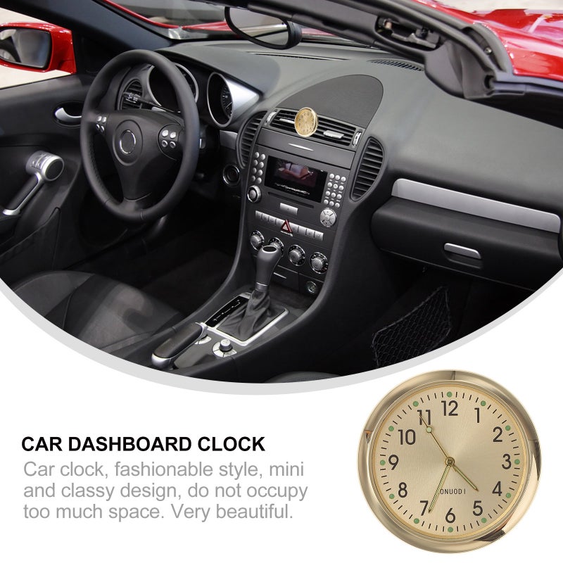 2pcs Car Dashboard Mini Clock Automotive Ornaments Car Dashboard Decor Mini Clock - Image 4