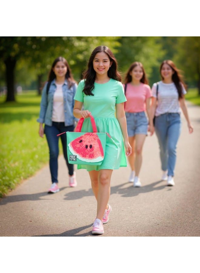 Fridge Pak Tropical Lunch Tote Bag Fruit Lunch Bag for Women Insulated Cooler Bags for Beach, Food, Groceries (Watermelon Slice Tote) - Image 5