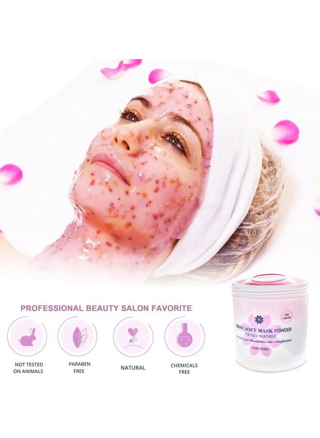 YMEYFAN - Jelly Mask for Facials Professional Skin Care - Rose Gel Peel Off Face Mask Skincare for Smooths, Hydrating Spa Esthetician Jelly Facial Mask, 7oz with Mask Tool - Image 1